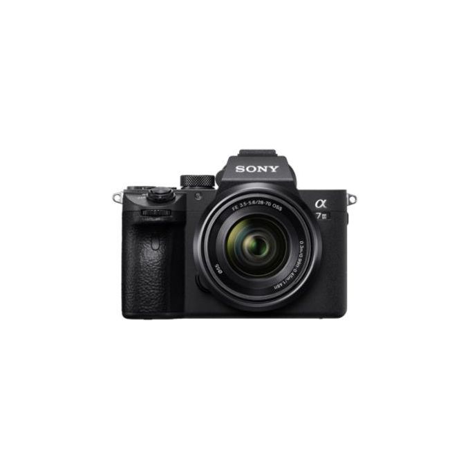 Sony ILCE7M3K-B Alpha 7 III Fotocamera Mirrorless Full Frame 24.2 MP 693 punti AF 10 fps 4K Video Stabilizzazione a 5 Assi con Obiettivo 28-70 mm colore Nero