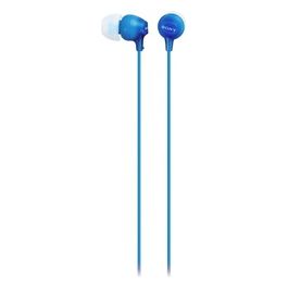 MDR-EX15AP Cuffie intrauricolari leggere con driver 8 Hz–22 kHz da 9 mm e microfono, auricolari in silicone e jack 3,5mm Azzurro