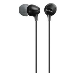 MDR-EX15AP Cuffie intrauricolari leggere con driver 8 Hz–22 kHz da 9 mm e microfono, auricolari in silicone e jack 3,5mm Nero