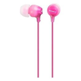 MDR-EX15AP Cuffie intrauricolari leggere con driver 8 Hz–22 kHz da 9 mm e microfono, auricolari in silicone e jack 3,5mm Rosa