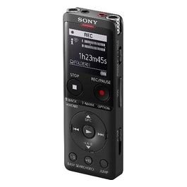 Sony ICD-UX570 Registratore Vocale Stereo Display OLed Riduzione Rumori Sottofondo Memoria 4Gb + Slot microSD Nero