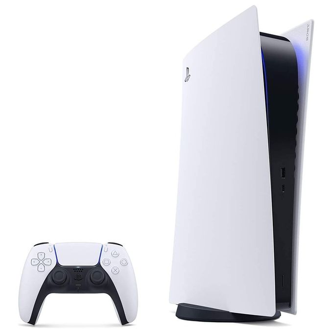 Image of Sony Console PlayStation 5 Digital Edition C Chassis 825GB Wi-Fi in Nero e Bianco con Prestazioni di Gioco Avanzate