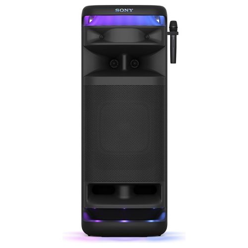 SRSULT1000 ULT TOWER 10 Altoparlante Bluetooth per feste con ULT POWER SOUND bassi profondi e potenti altoparlanti X-Balanced illuminazione LED 360 gradi microfono wireless portatile con maniglia e ruote colore Nero