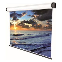 5200 Schermo Professionale ad Avvolgimento Elettrico a Parete o a Soffitto 200x200 cm Scocca in Alluminio Anodizzato