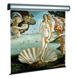 5300 Schermo Professionale ad Avvolgimento Elettrico a Parete o a Soffitto 300x300 cm Scocca in Alluminio Anodizzato
