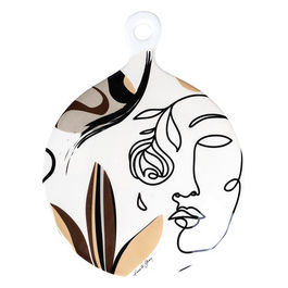 Sottopentola/Tagliere tondo Face to Grey