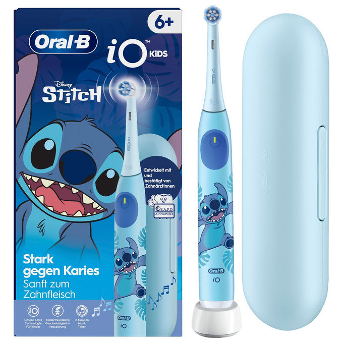 Oral-B IOKIDSTITCH6 Oral-B iO Kids Stitch Spazzolino elettrico rotante 3 modalita' Timer musicale 2 minuti Sensore pressione Autonomia 7 giorni colore Blu