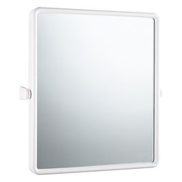 Specchio Senza Luci Con Cornice Bianco Abs 70x60x18 Cm