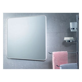 Specchio Senza Luci Con Cornice Bianco Abs 55x55x3 Cm