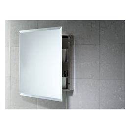 Specchio Senza Luci Cromato Metallo 60x51x11,5 Cm
