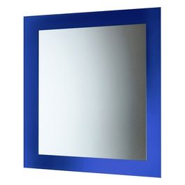 Specchio Senza Luci Con Cornice Blu Vetro 70x60x3 Cm