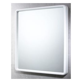 Specchio Senza Luci Con Cornice Bianco Abs 70x60x6 Cm