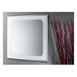 Specchio Con Luci Con Cornice Silver/Alluminio/Incolore/Trasparente Metallo 70x70x2 Cm