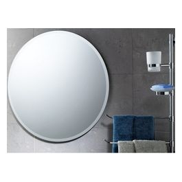Specchio Senza Luci Senza Cornice Silver/Alluminio/Incolore/Trasparente Metallo 65x65x2 Cm