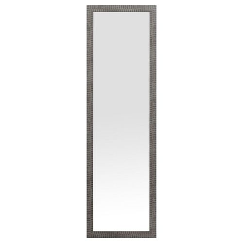 Specchio ca Parete Tefe con Cornice in Polistirolo 30X120 cm Grigio