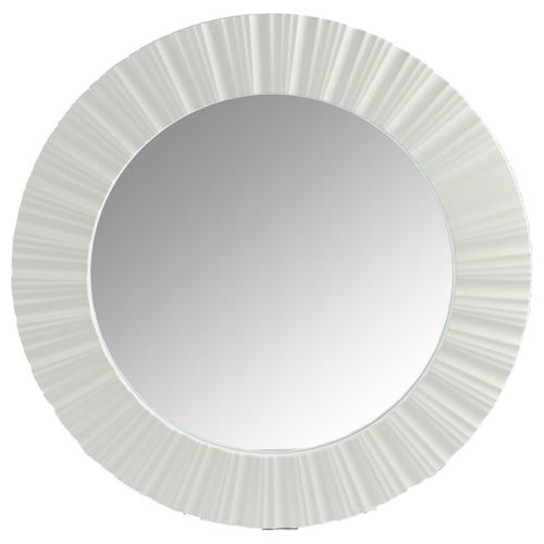 Specchio Decorativo da Parete Tondo Vera con Cornice in Plastica Diametro 50 cm Bianco