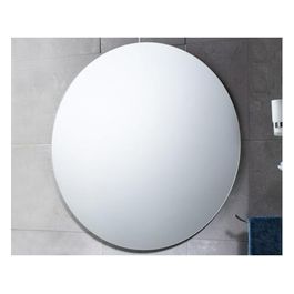Specchio Senza Luci Silver/Alluminio/Incolore/Trasparente Metallo 65x65x2 Cm