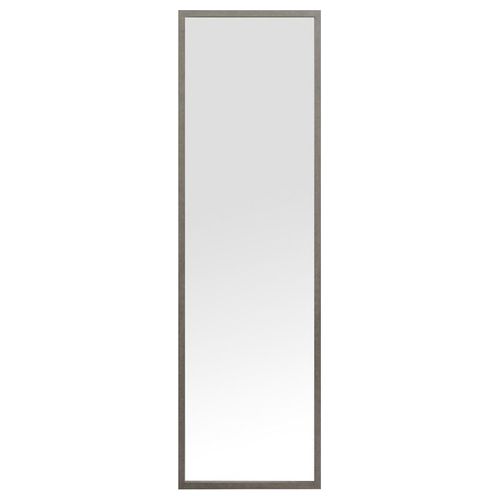 Specchio da Parete Vigo con Cornice in Mdf 30X120 cm Grigio Chiaro