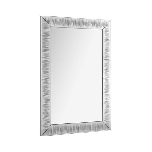 Specchio Rettangolare da Parete Gliss con Cornice Glitterata 60X90 cm Silver