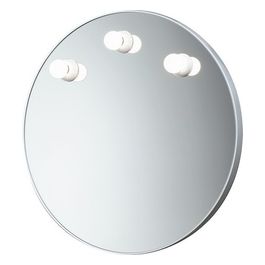 Specchio Con Luci Con Cornice Bianco Abs 60x60x5 Cm
