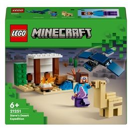 LEGO Minecraft 21251 Spedizione di Steve nel Deserto, Gioco per Bambini di 6+ Anni, Bioma con Casa Giocattolo e Personaggi