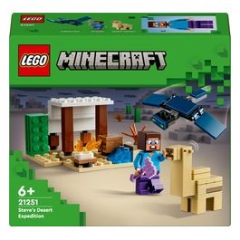 Minecraft 21251 Spedizione di Steve nel Deserto, Gioco per Bambini di 6+ Anni, Bioma con Casa Giocattolo e Personaggi