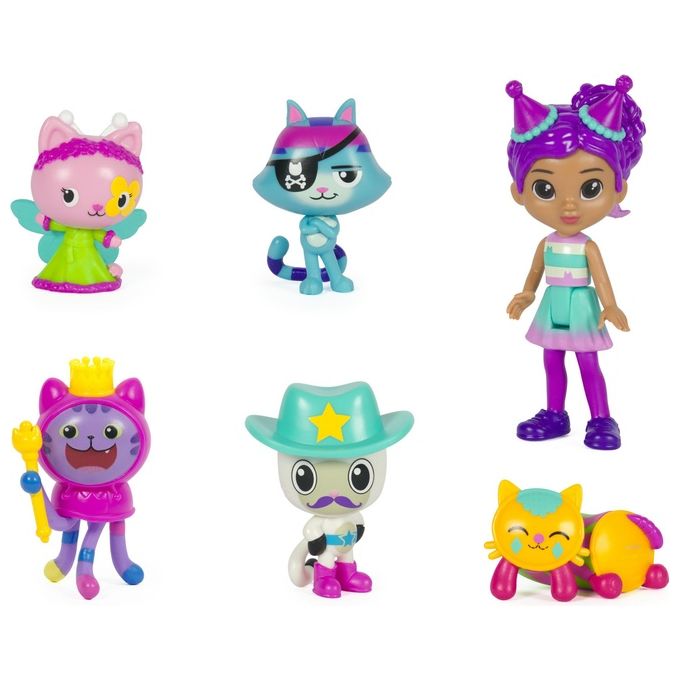 Image of Spin Master Gabbys Dollhouse Set Deluxe 6 Figure Celebration
