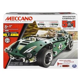 Spin-Master Meccano Multi Modello da 5 Macchina da Corsa