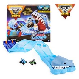 Monster Jam Set di Gioco Pista da Corsa Mini Megalodon con 2 Veicoli Monster Jam Mini in Scala 1:80 Monster Truck