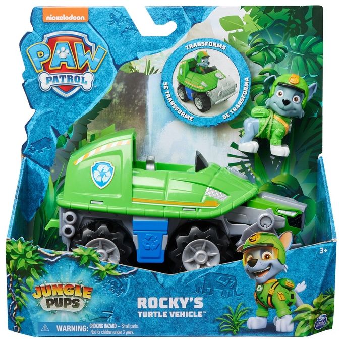 Spin Master PAW Patrol Jungle Pups Veicolo Tartaruga di Rocky