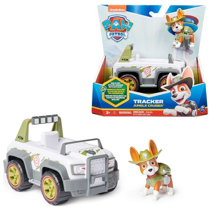 Image of Spin Master Personaggio Paw Patrol Tracker con Veicolo Base