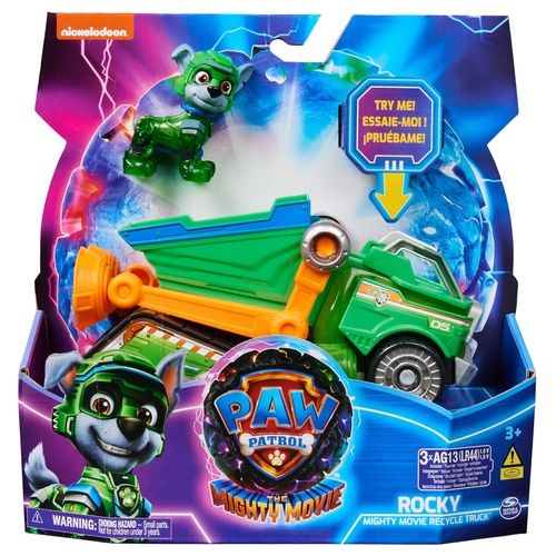 Spin Master Playset Paw Patrol Mighty Movie Recycle Truck con Rocky