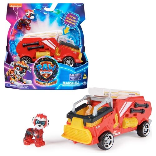 Spin Master Playset Paw Patrol Mighty Movie Fire Truck con Marshall