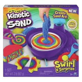 Sabbia Creativa Kinetic Sand Swirl e Surpriset Set