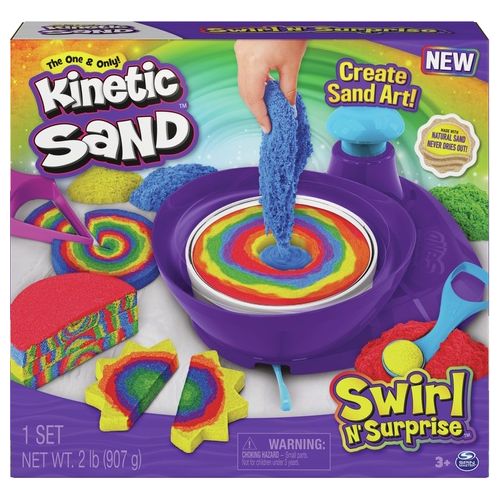 Sabbia Creativa Kinetic Sand Swirl e Surpriset Set