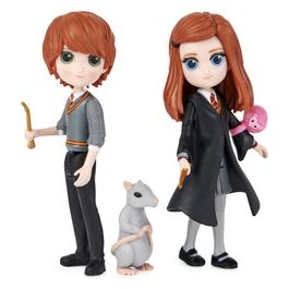 Wizarding World Set Amicizia Ron e Ginny Weasley con Mascotte Bambole Articolate 7.5cm