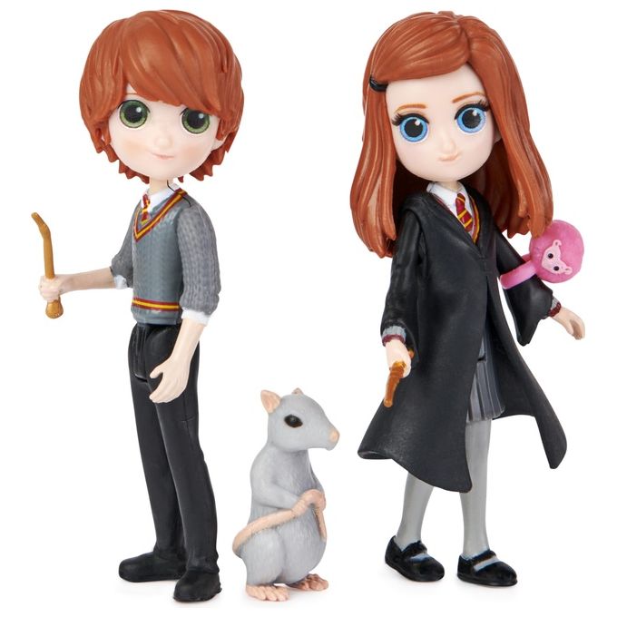 Spin Master Wizarding World Set Amicizia Ron e Ginny Weasley con Mascotte Bambole Articolate 7.5cm