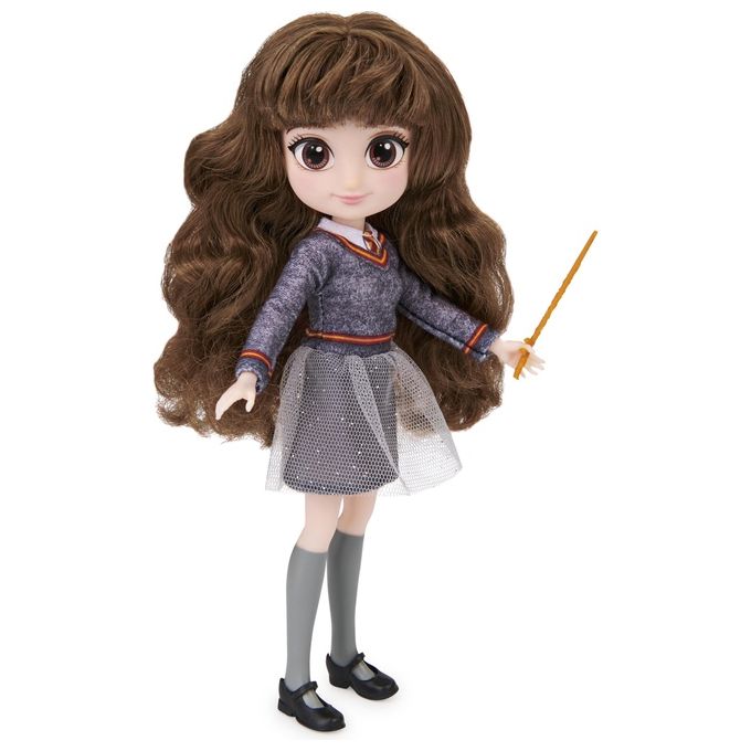 Spin Master Wizarding World Bambola Articolata Hermione Granger 20cm Bacchetta e Divisa di Hogwarts Inclusa