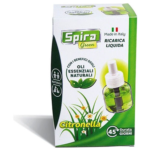 Spira Green Flaconcino Ricambio Insetticida Liquido agli Olii Essenziali per Elettroemanatori Vaporizzatori