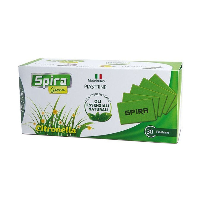 Spira Green Piastrine di Ricambio agli Olii Essenziali Confezione 30 Pezzi per Elettroemanatore
