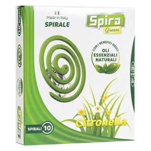 Spira Green Spirali Anti Zanzare a Base di Olii Essenziali Naturali Confezione 10 Spirali e 2 Supporti Metallici