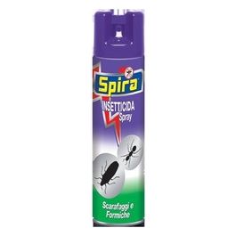 Spira Spray Insetticida per Insetti Striscianti Uso Domestico Contro Scarafaggi/Formiche e Altri Insetti Bombola Aerosol 400ml