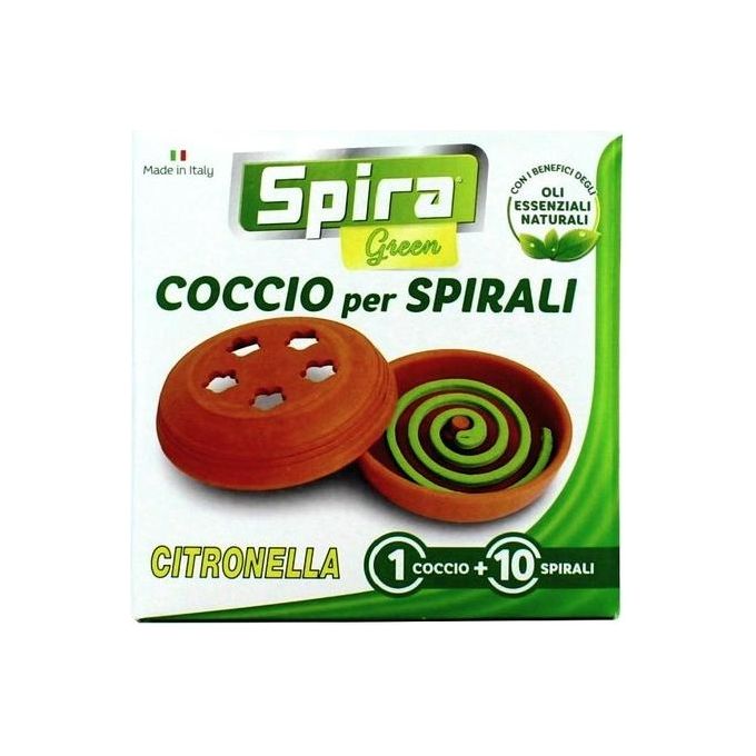 Spirali Antizanzare Vulcano Diffusore Coccio 10 Spirali