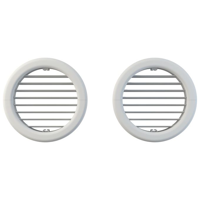 Olimpia Splendid B0564 Kit Griglie Unico 160 mm per Condizionatore Coppia Flange Interne Griglie Pieghevoli Esterne e Tappi colore Bianco
