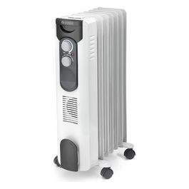 Radiatore a Olio 1500w 2 livelli potenza + eco Ruote Bianco