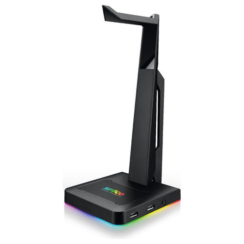 Supporto Cuffie Gaming Keeper HS-131 LED RGB 2 Porte USB 2.0 Nero