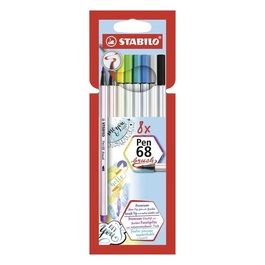 Pennarello Premium con punta a pennello - Pen 68 brush - Astuccio da 8 - con 8 colori assortiti