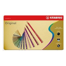 Matita colorata Premium - STABILO Original - Scatola in Metallo da 12 - Colori assortiti
