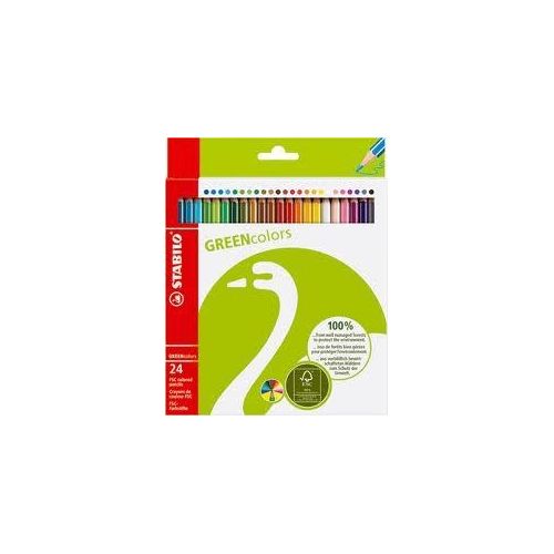 Matita colorata Ecosostenibile - STABILO GREENcolors - Astuccio da 24 - Colori assortiti