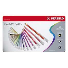 Matita colorata Premium - STABILO CarbOthello - Scatola in Metallo da 60 - Colori assortiti